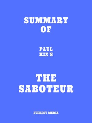 cover image of Summary of Paul Kix's the Saboteur